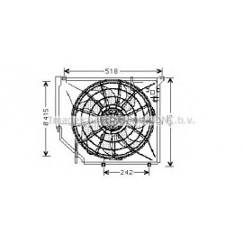 BW7502 Ventola, Raffreddamento motore AVA QUALITY