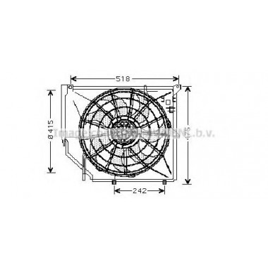 BW7525 Ventola, Raffreddamento motore AVA QUALITY BW7525 Ventola, Raffreddamento motore AVA QUALITY