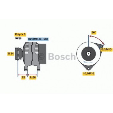 Alternatore marca BOSCH 0 986 044 410