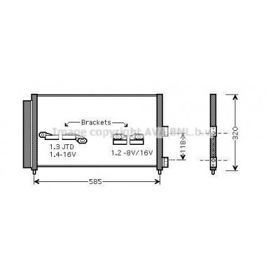 Climatizzatore, condensatore AHE LANCIA MUSA 1.4 70kW