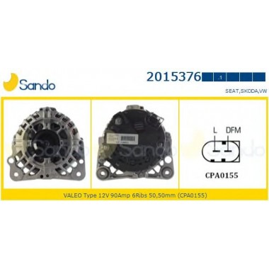 Alternatore marca SANDO 2015376.1 Alternatore marca SANDO 2015376.1