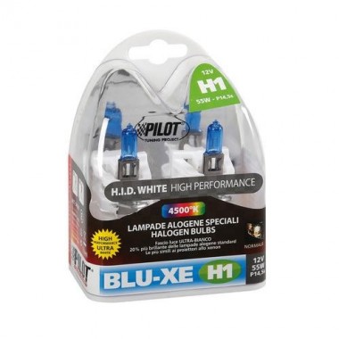 2x Lampadina alogena Blu-Xe 12V - H1 - 55W, HIGH PERFORMANCE 2x Lampadina alogena Blu-Xe 12V - H1 - 55W, HIGH PERFORMANCE