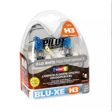 2x Lampadina alogena Blu-Xe 12V - H3 - 55W, HIGH PERFORMANCE 2x Lampadina alogena Blu-Xe 12V - H3 - 55W, HIGH PERFORMANCE