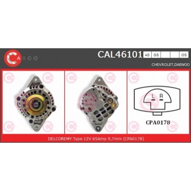 Alternatore marca CASCO (CAL46101OS)