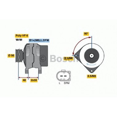 Alternatore BOSCH (0986045340)