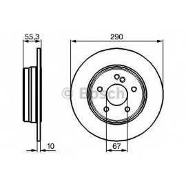 Coppia dischi freno posteriori, Bosch (0986478626)