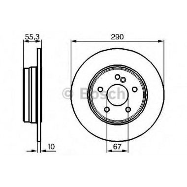 Coppia dischi freno posteriori, Bosch (0986478626)