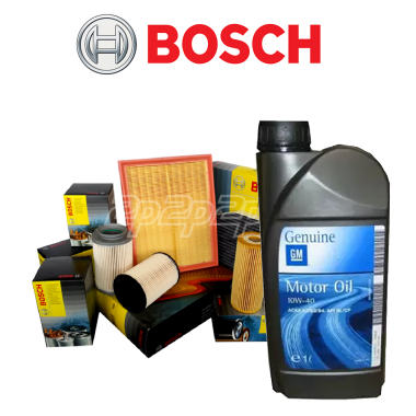 Kit 3 Filtri  Bosch + Olio GM 10W40 Fiat Punto Elx 1.2 anno 2002