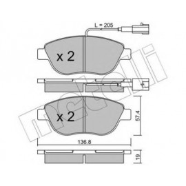 Kit pastiglie freno, Freno a disco METELLI (22-0322-3)