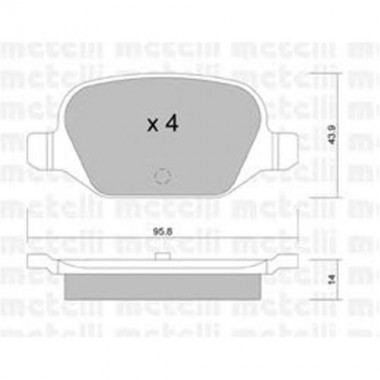 Kit pastiglie freno, Freno a disco METELLI (22-0324-0)