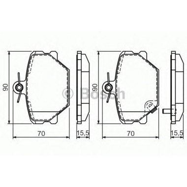 Kit pastiglie freno, Freno a disco BOSCH (0986424471) Kit pastiglie freno, Freno a disco BOSCH (0986424471)