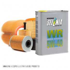 Kit tagliando auto, kit quattro filtri e 5 litri olio motore Selenia WR 5W40 (KF0025/fo)
