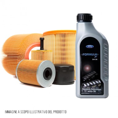 Kit tagliando auto, kit quattro filtri e 4 litri olio motore Ford Motorcraft 5W30 (KF0020/fo)