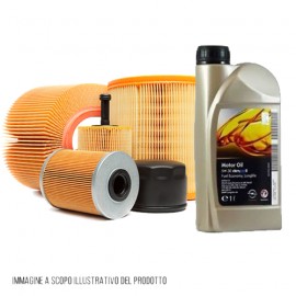 Kit tagliando auto, kit quattro filtri e 5 litri olio motore Opel GM 5W30 (KF0011/fo)