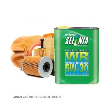Kit tagliando auto, kit tre filtri e 4 litri olio motore Selenia WR 5W30 (KF5757)