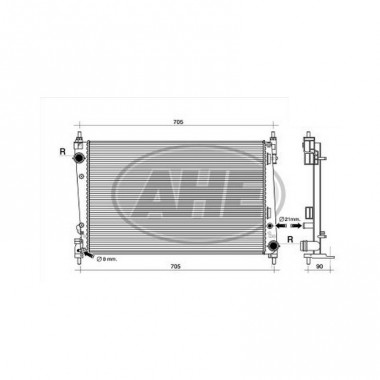 Radiatore raffreddamento Motore AHE (190.207/A) Radiatore raffreddamento Motore AHE (190.207/A)