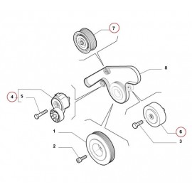 3x Kit cuscinetti servizi Fiat Bravo II 1.6 Multijet 120 CV