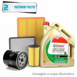 Kit 4 Filtri tagliando auto + 4lt Olio Motore Castrol 5W30 Citroen C3 Picasso